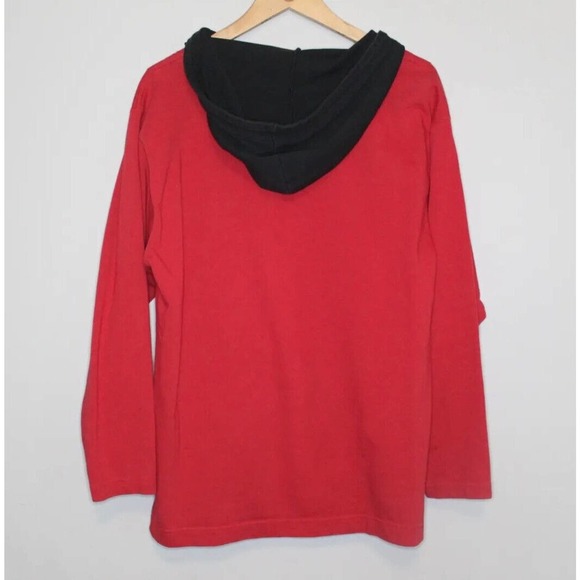 Vtg Polo Ralph Lauren Hi Tech Hoodie Hooded Sweatshirt Red Men's Medium H10242 - Picture 9 of 15